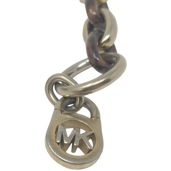 Michael Kors Gold Chunky Resin Fulton Heritage Padlock women's Bracelet - Picture 3 of 5